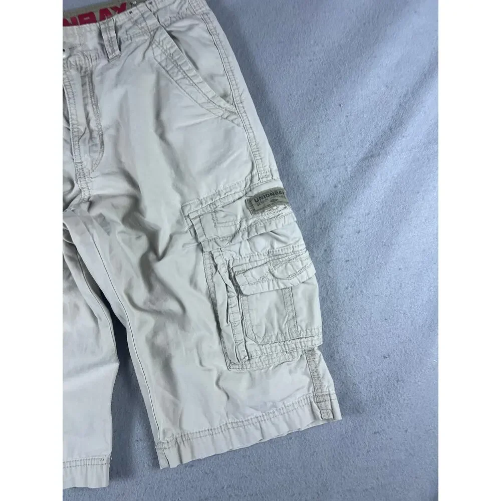 Unionbay Cargo Shorts Mens 30 Tan Flat Front Relaxed Utility Hiking Skate Sports